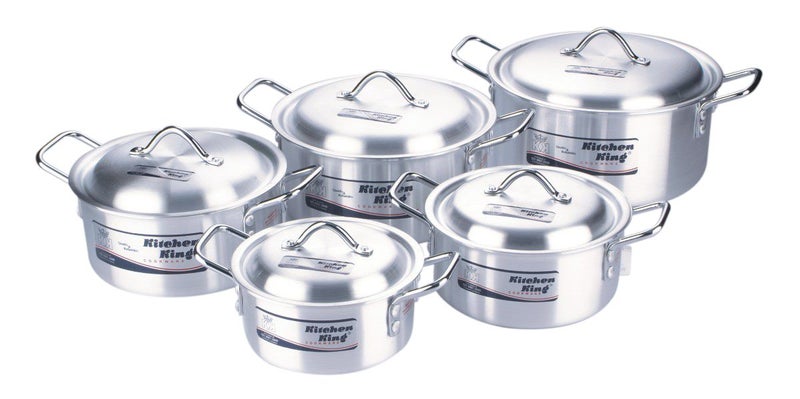 Aluminum Cooking Cookware Pot 10 Pieces Set Carousel 1
