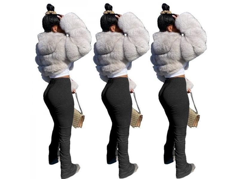 Stacked Leggings Joggers Sweatpants For Women With Ruched Details Carousel 1