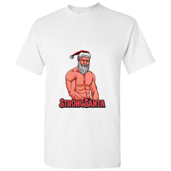 Santa Claus Classic Funny Strong Body Christmas White Men T Shirt Tee Carousel 1