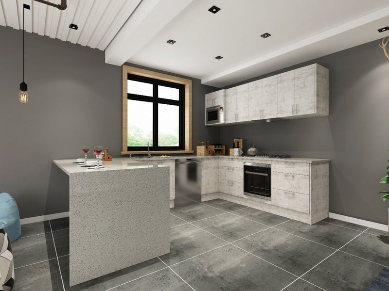 Complete Kitchen Cabinets, Laser edges doors and panels, soft Close Doors Carousel 2