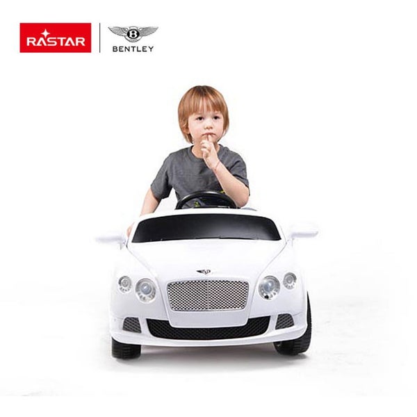 LICENSED BENTLEY GTC KIDS TOY CAR,RIDE ON AND REMOTE CONTROL CAR,WHITE Carousel 1
