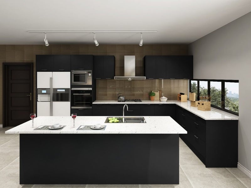 Complete Kitchen Cabinets, Laser edges door panels, Soft Close Doors Carousel 1