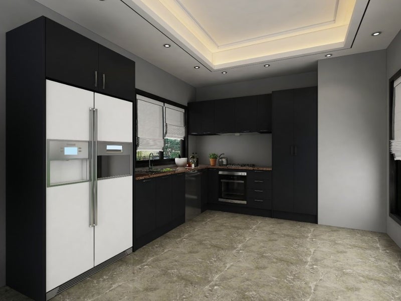 Complete Kitchen Cabinets, Doors and panels with Laser edges, Soft Close Doors Carousel 1