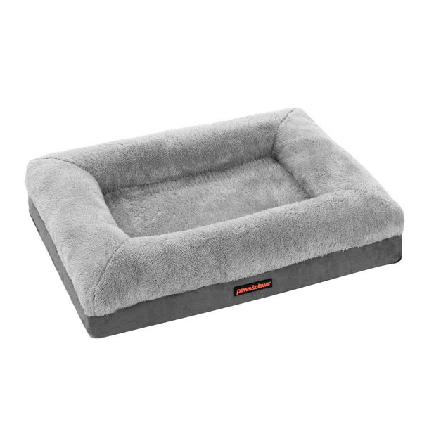 Paws & Claws 70x50cm Winston Walled Orthopedic Bed Pet Dog Mattress Grey Carousel 1