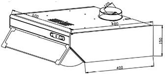 Parmco 600mm Glass Front Caprice Rangehood, White Carousel 1