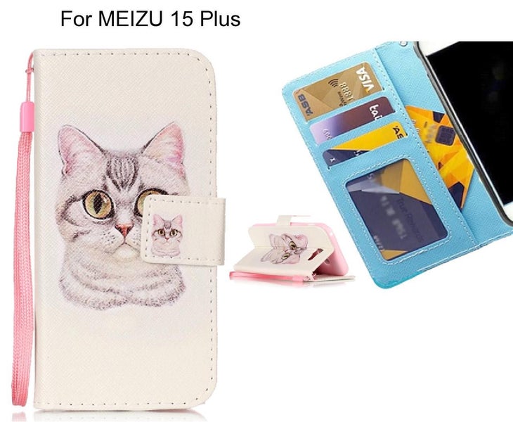 MEIZU 15 Plus case 3 card leather wallet case printed ID Carousel 1