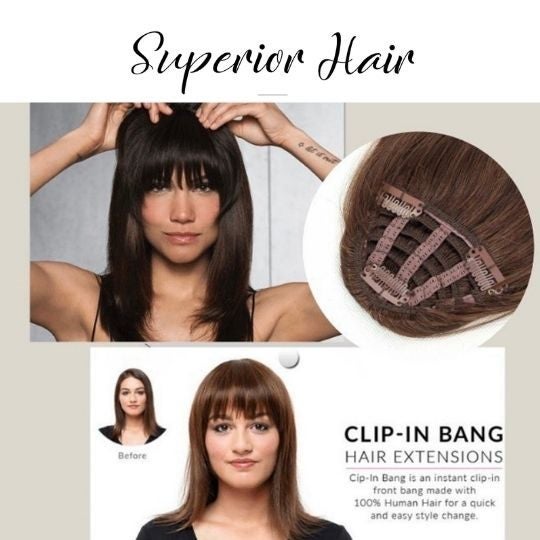 Human Hair Clip In Fringe Piece Carousel 1