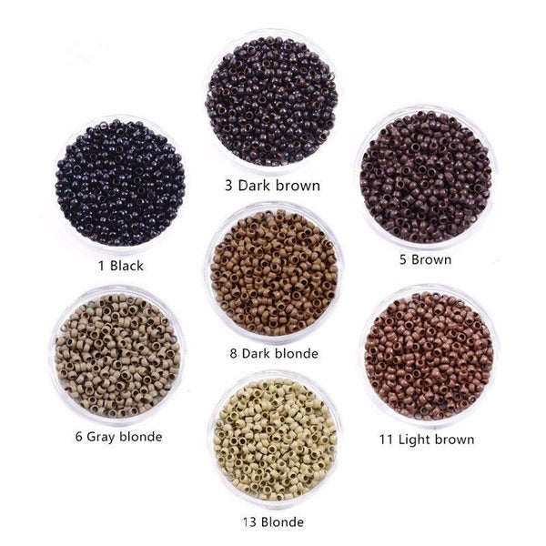 500pc Silicone Nano Beads for Nano Tip Hair Hair Extensions 2.0mm Carousel 1