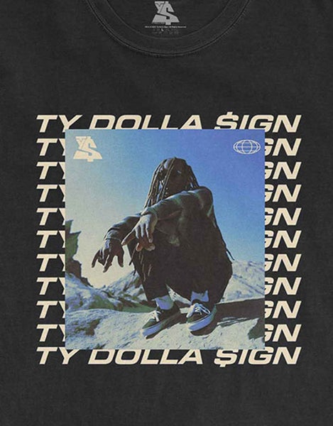 Ty Dolla Sign T Shirt Global Square Logo new Official Mens Black Carousel 3