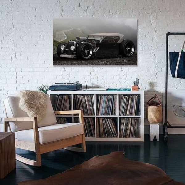 Free Shipping Large Canvas Art Print - Classic Car Carousel 3