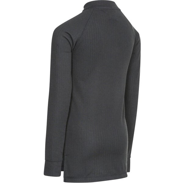 Trespass Kids Wise 360 1/2 Zip Pullover Thermal Top - Black Carousel 2