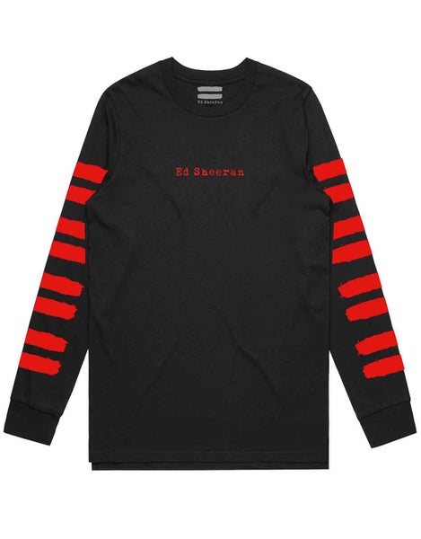 Ed Sheeran T Shirt Equals Logo new Official Mens Black Long Sleeve Arm Print Carousel 1