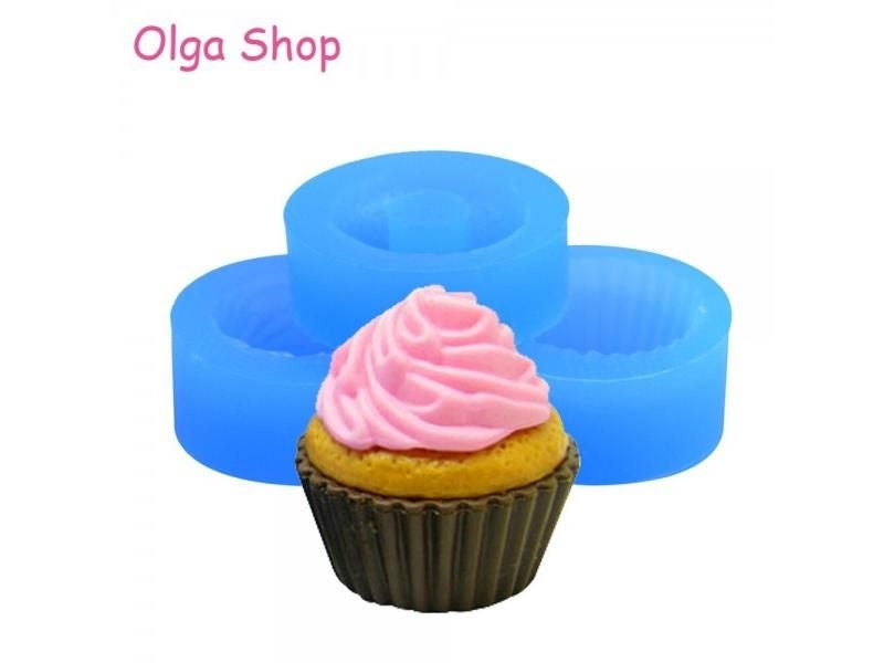 GYL157 GYL158 GYL159 3Pcs 3D Cupcake Silicone Mold For Various Crafts Carousel 2