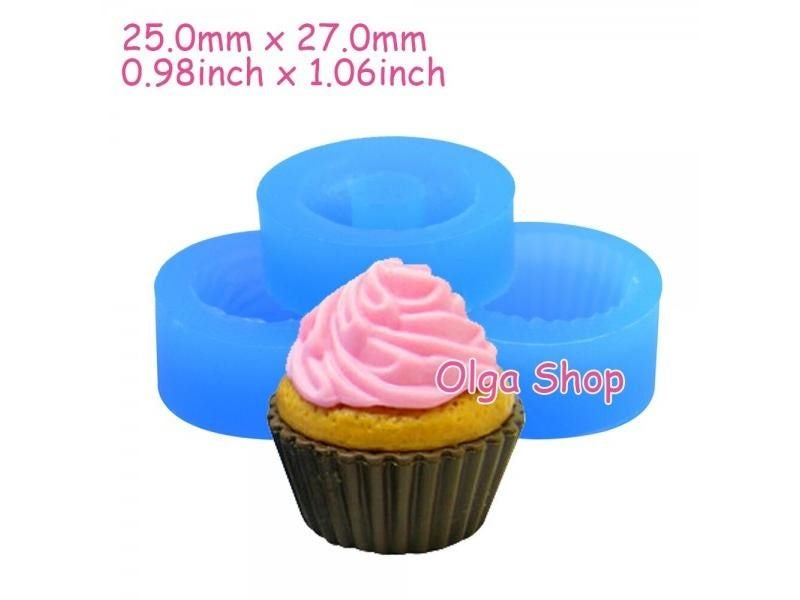 GYL157 GYL158 GYL159 3Pcs 3D Cupcake Silicone Mold For Various Crafts Carousel 1
