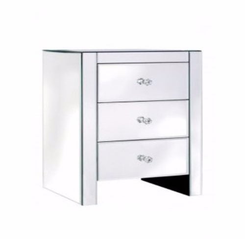 Daisey Mirrored 3 Drawer Bedside Table LARGE *30%OFF Carousel 1