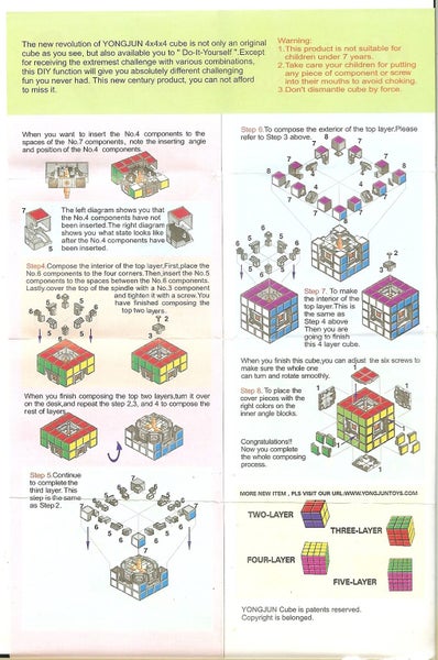Magic Cubes 3x3x3, 4x4x4, 5x5x5 Carousel 4