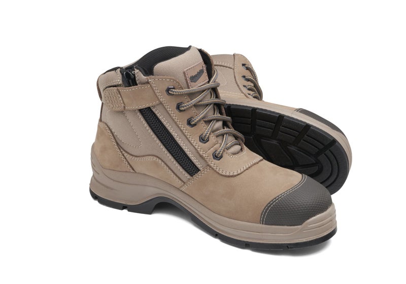 Blundstone 325 Zip Up Safety Boot - Colour: Stone - Sizes UK5 to UK13 Carousel 1