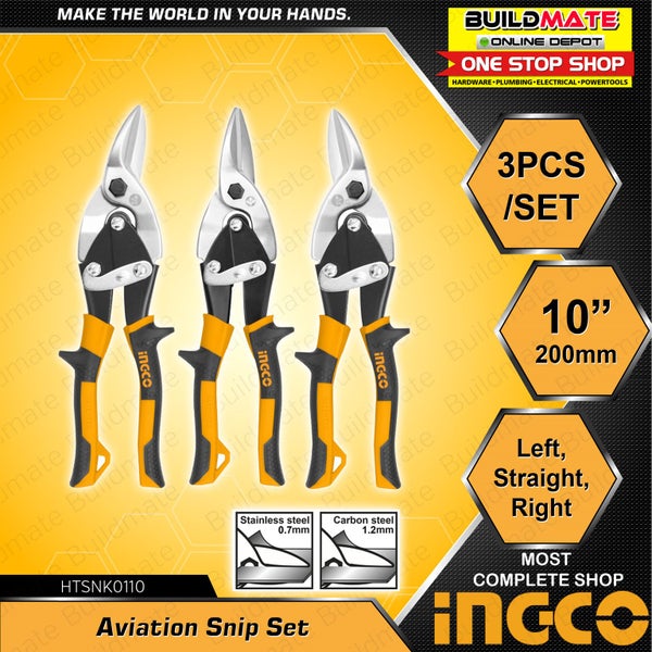 3Pcs Aviation Snip Set INGCO Carousel 1