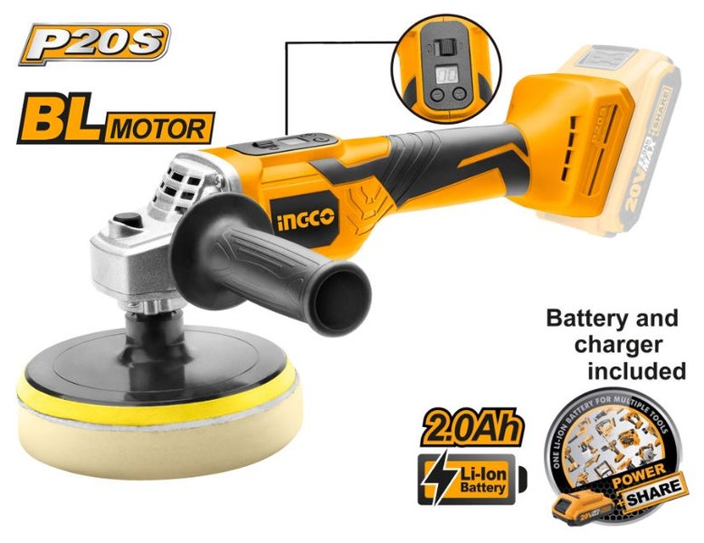 Lithium-Ion Angle Polisher INGCO Carousel 1