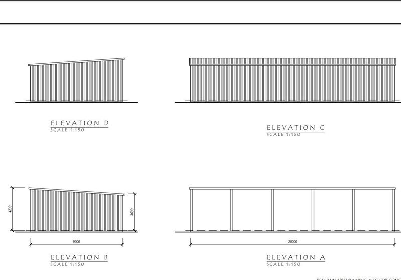 Farm Shed Kitset Lean-to 5 Bay Open 180sqm Carousel 2