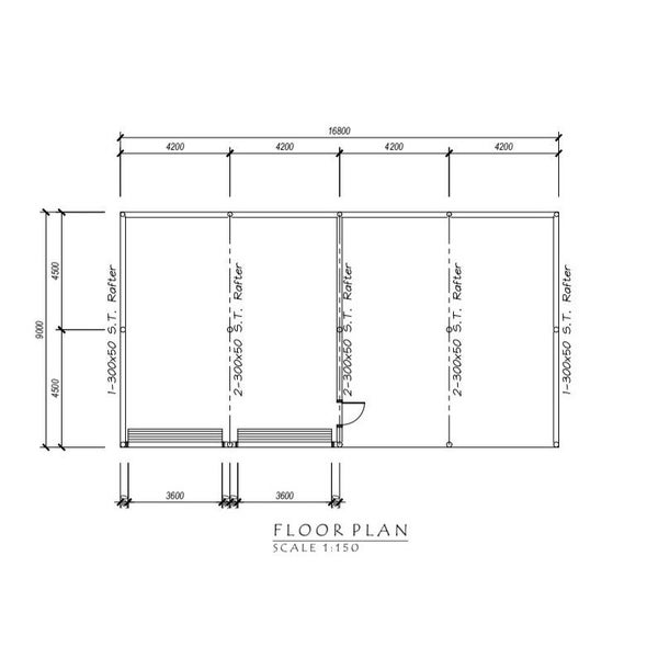 Farm Shed Kitset Lean-to 4 Bay 2 Enclosed 151.2sqm Carousel 3