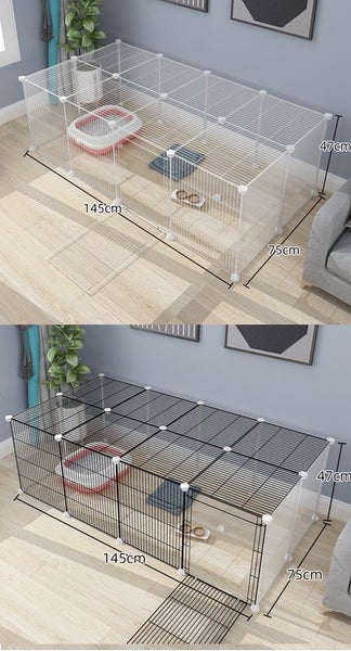 DIY Customisable Cage/Playpen Extended Height Covered Top Fine 1.5cm Mesh Carousel 2