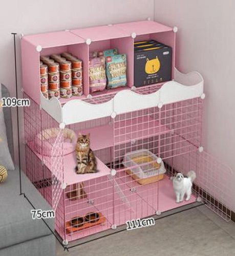 DIY Cage with Large Storage Pink or Blue Carousel 1