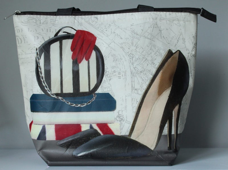 $1 RESERVE - Handbag & High Heels - Insulated Lunch Tote Carousel 1
