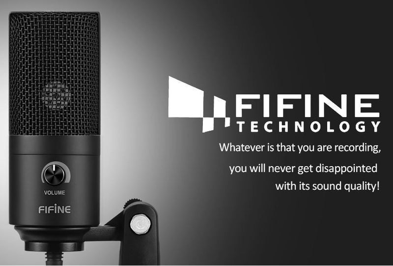 Fifine Premium Condenser USB Connected Recording Microphone Carousel 1