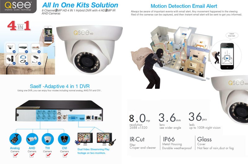 CCTV CCTV 4 Camera 8MP AHD 2TB Kit CCTV CCTV Carousel 1