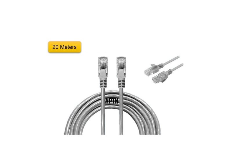 PTN Grey 3M Cat5e Ethernet Cable Cat 5e Networking Network Internet Modem Carousel 1