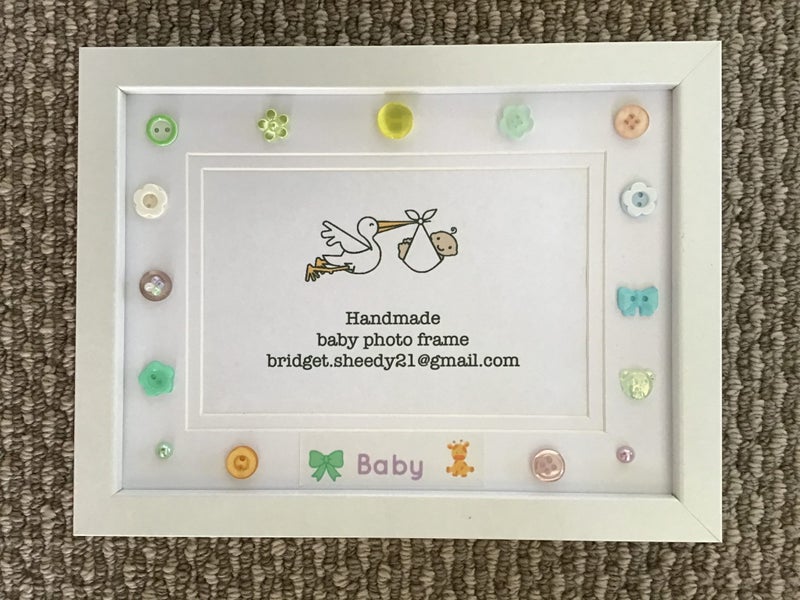 Beautiful handmade button “Merry Christmas” framed gift Carousel 20