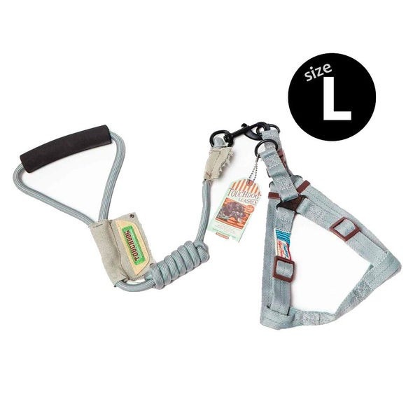 Touchdog Original Round Climbing 1.2m Rope Pet Dog Leash Harness Collar Grey L Carousel 2