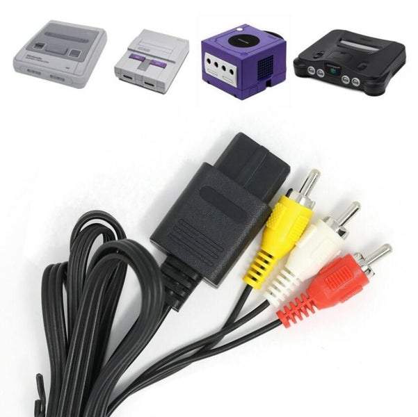 SNES GameCube TV Cable N64 AV Video Lead RCA Audio Carousel 1