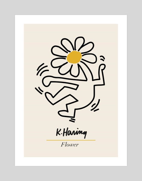 Dancing Flower by Keith Haring Art Print Carousel 1