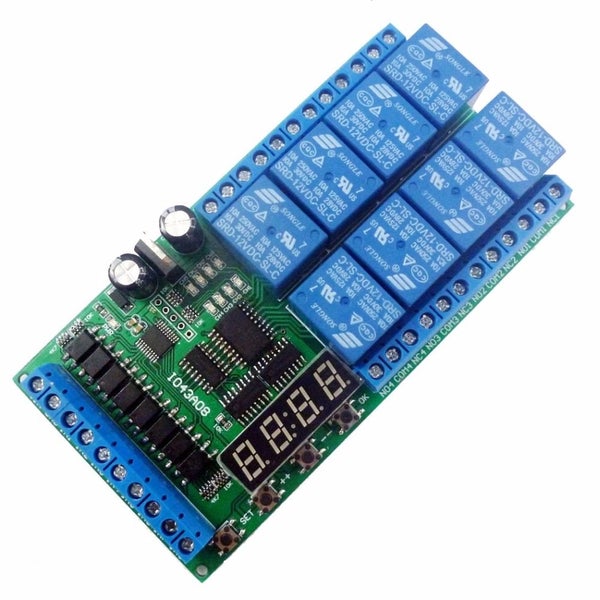 DC 12V 8 Channels Timer Delay Relay Board Time Switch Timing Loop Interlock Carousel 1