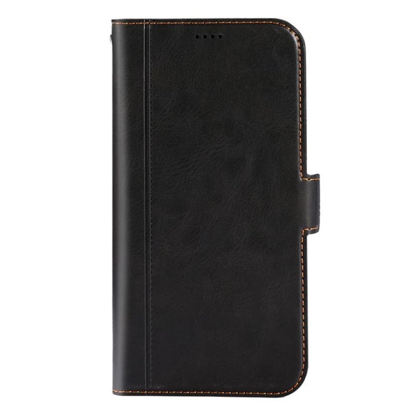 Samsung Galaxy s24 plus wallet case cowhide finish side magnet buckle black Carousel 2