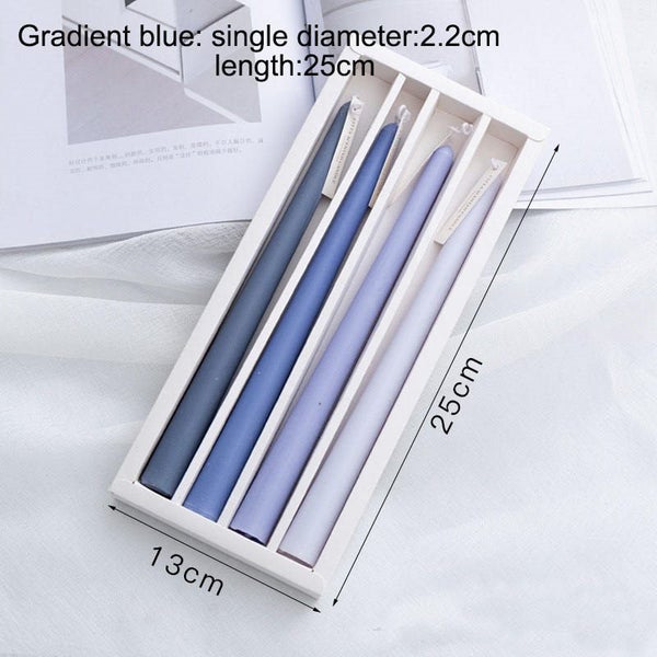 Essential Oil GradientBlue & Blue Wind Chimes Scented Pillar Xmas Candle Carousel 2