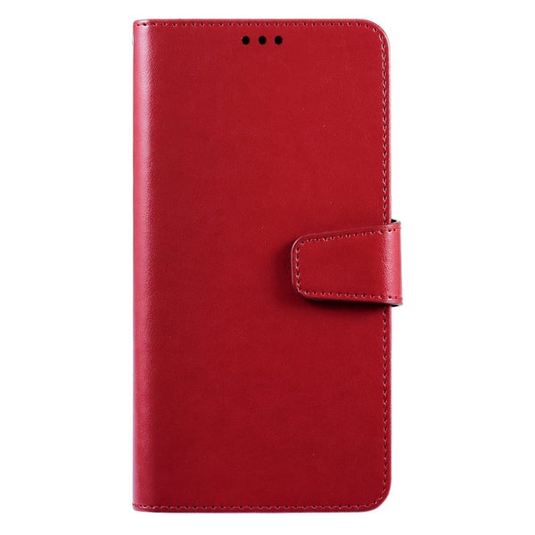 Oppo a78 5g PU leather wallet case cowhide finish lanyard red Carousel 2