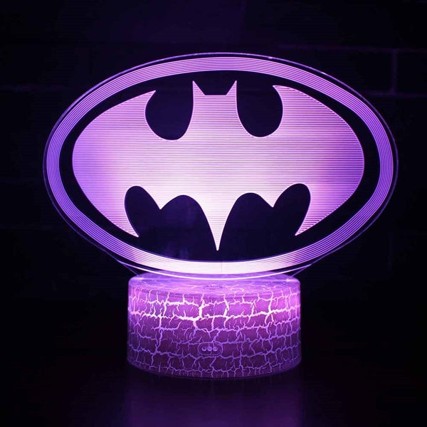 Batman 3D Night Lamp LED Light, Power By USB, 7 Changing color Carousel 2
