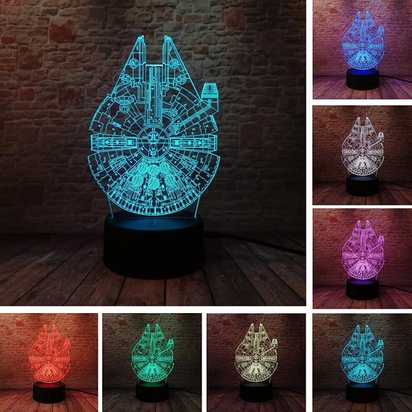 Star Wars 3D Night LED Light, Power By USB, 7 Changeable colors Carousel 2