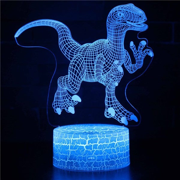 3D Dinosaur LED Night Light, Power By USB, 7 Changeable colors Carousel 1