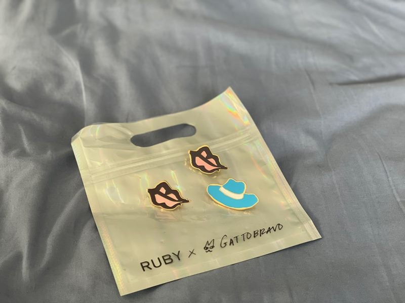 NEW Ruby x Gattobravo Clothing Badge Pins Carousel 1
