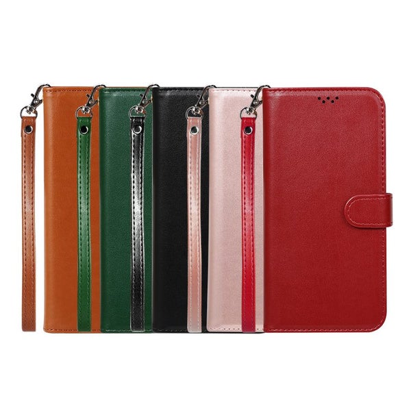 Google pixel 9 PU leather wallet case wrist strap ID card rose gold Carousel 6