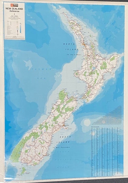 Hema New Zealand Aotearoa Wall Map Laminated 700x1000mm Carousel 1