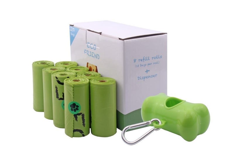 Eco Friend Biodegradable Dog Poop Bags With Dispenser 120 Bags Carousel 1