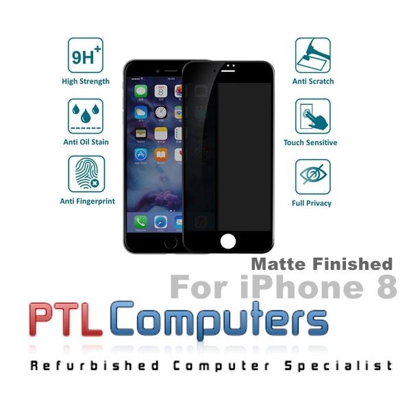 Matte Privacy Silk-Screen Tempered Glass Screen Protector iPhone 8 Anti-Spy Carousel 1
