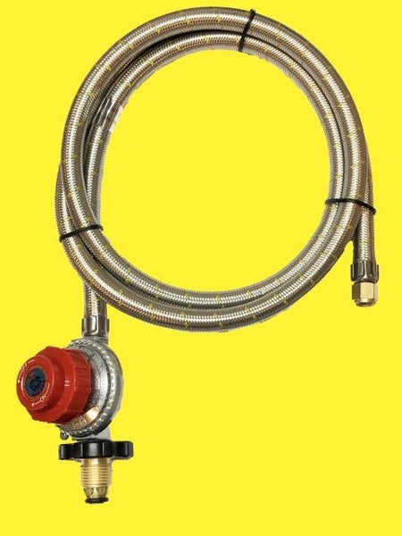 High Pressure Regulator and Stainless Steel Hose 10PSI 69kPa LPG Gas Regulator Carousel 1