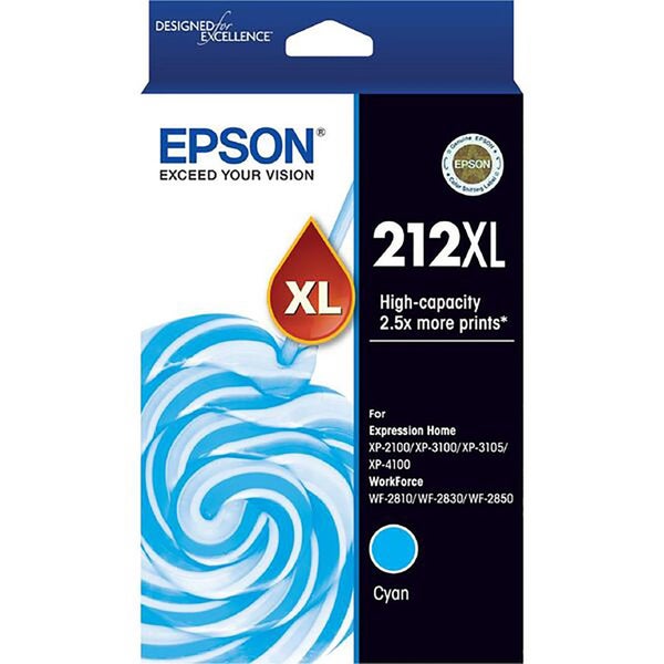 Original Epson 212XL Cyan High Capacity Ink Cartridge Toner C13T02X292 Carousel 1