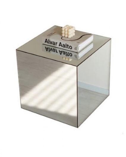 Alaina Mirrored Side Table W45 ** 45% Off ** Last Floor Model w Defects Carousel 1